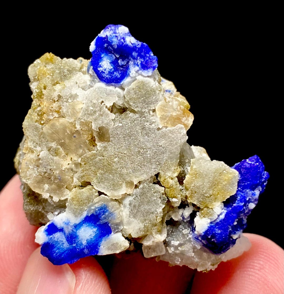 106 Carats Rare Unique Blue Lazurite With Calcite Specimen From ...