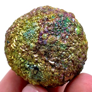 Spécimen de cristal de pyrite irisé : décoration de collection de minéraux naturels