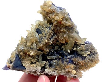 144 Gram Natural Unique Fluorite With Calcite Specimen From Kharan, Pakistan