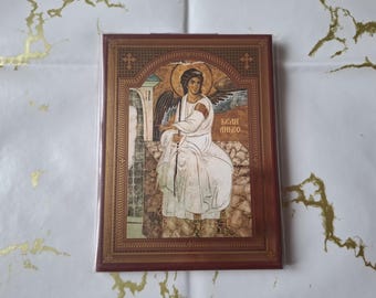 Icono de oración del Ángel Blanco de la Iglesia Ortodoxa Serbia