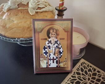 Orthodox Praying Icon Of Saint Nicolai Serbian