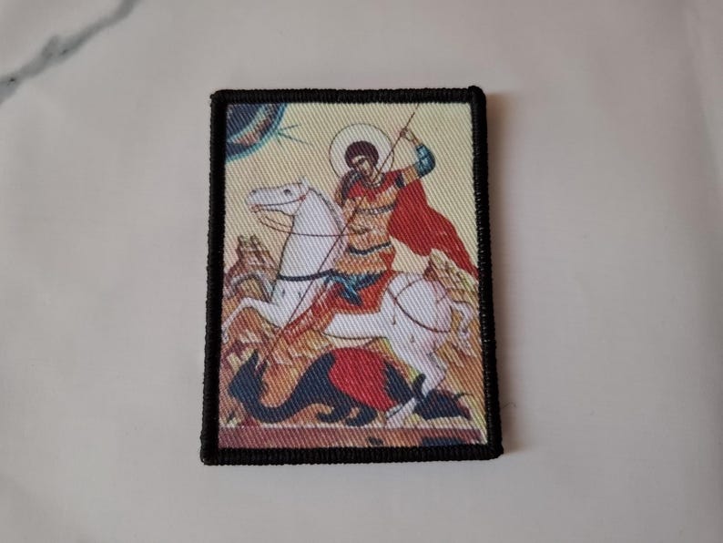 Serbian Orthodox Christianity Religious Velcro Backpack Saint George Patch