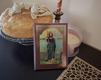 Serbisch-orthodoxe betende Ikone des Heiligen Johannes des Täufers