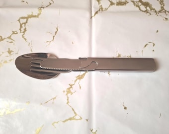 Military Camping Survival Cutlery Set - Army Outdoor Equipment Fork Spoon Knife