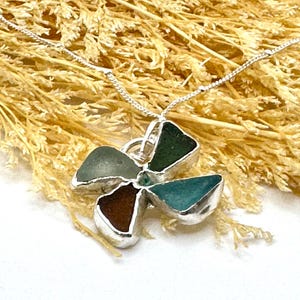 Handcrafted Sterling Silver Seaglass Pendant Necklace - &#39;Sasha&#39;