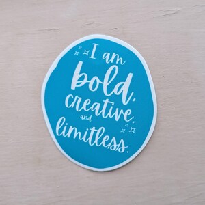 Typography Affirmation Sticker, Affirmation Sticker, Positive Words Sticker, Empowerment Sticker, Self Confidence Sticker, self love 3&quot;x3&quot;,
