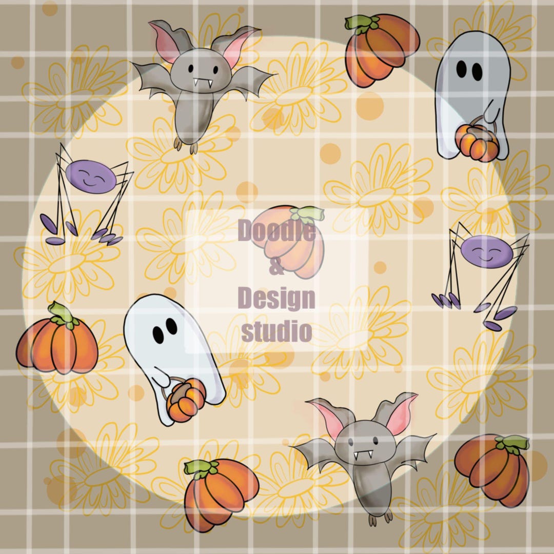 Pastel Halloween Seamless Pattern PNG| Trick-or-treat Fall Artwork ...