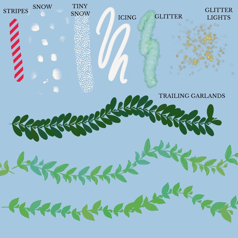 25 Gingerbread Procreate Brushes and Stamps| Hand-drawn for Christmas ...