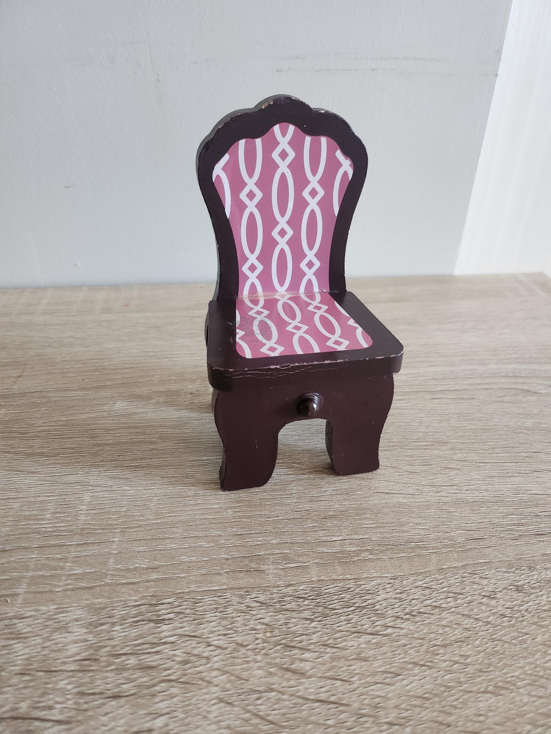 ヴィンテージ ミニチュア木製チェア – 手描きドールハウス家具 - Etsy 日本
