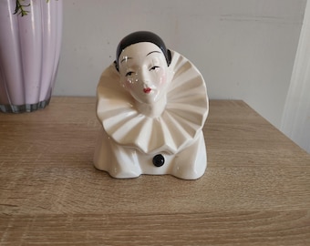 Pierrot Ceramic Figurine – Vintage Art Deco Style