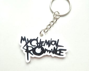 Llavero inspirado en My Chemical Romance, regalo para fans de MCR / Accesorio de banda de rock emo