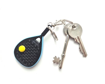 Mini Padel Player Keychain, Padel Racket Keyring, Gift for Padel Player or Fan, Sports Keychain Gift