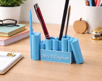 Portalápices personalizado para profesores / Organizador de escritorio a medida / Regalo ideal para profesores / Regalo de regreso a clases y fin de año