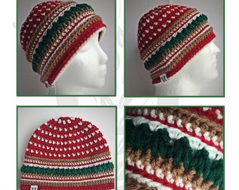 Country Mountain Pines Warm Winter Beanie Crochet Pattern