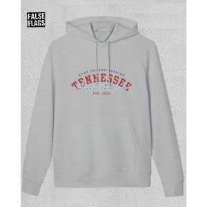 Stop Geoengineering Tennessee Banned Chemtrails Organic Cotton Hoodie