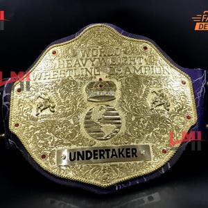 Custom UT Gold World Heavyweight Championship Belt Wrestling Title Belt 6mm Diecast