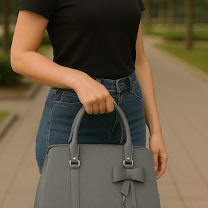 Large Leather Tote Bag for Women – Soft Minimalist Shoulder Purse, Elegant Everyday Handbag, Commuter Work Tote, Genuine Leather Bag