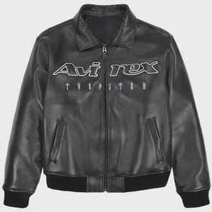 Handmade Avirex x Trapstar Black Bomber Jacket Lambskin Leather Limited Edition Men’s Flight Jacket