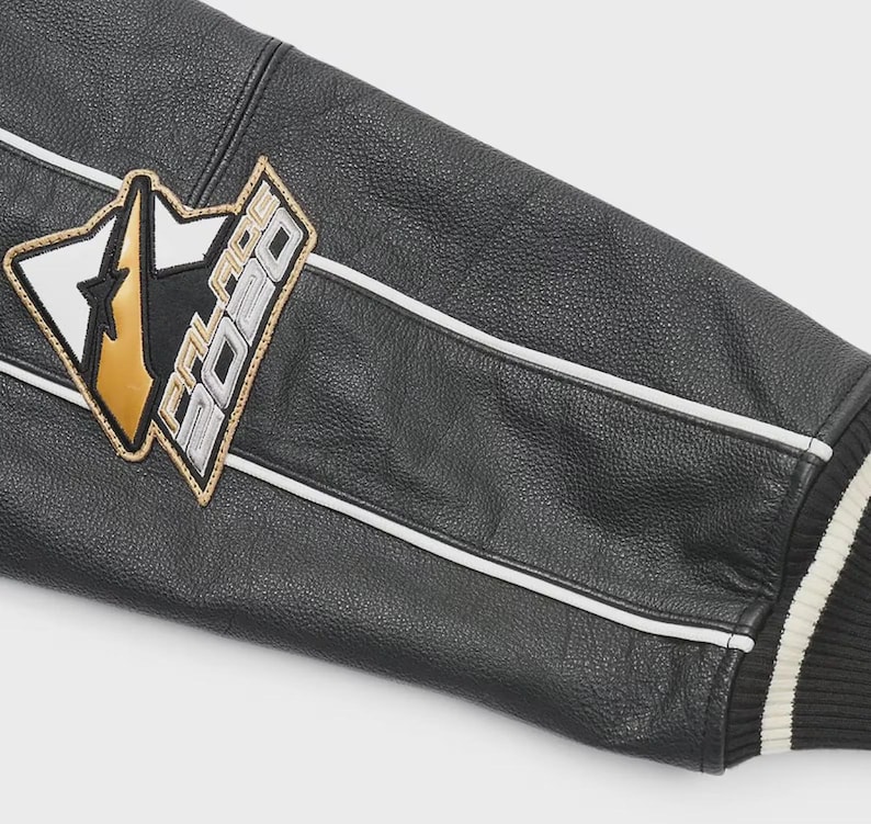 Handmade Men's Avirex x Palace No Snakes Limited Edition Bomber Jacket Genuine Cowhide Leather