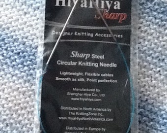 Hiyahiya Sharp Knitting needles,  sharp HiyaHiya  32" Sharp Steel Circular knitting needle pick your size