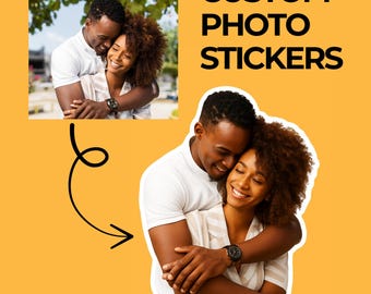 Personalisierte Foto-Aufkleber: Wasserfester Vinyl-Aufkleber, personalisiertes Geschenk
