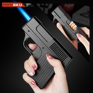 Windproof Turbo Torch Lighter | Butane Lighter | Unusual Lighter | 10 Pcs Cig Case Capacity | Unique Collectible Gift for Him