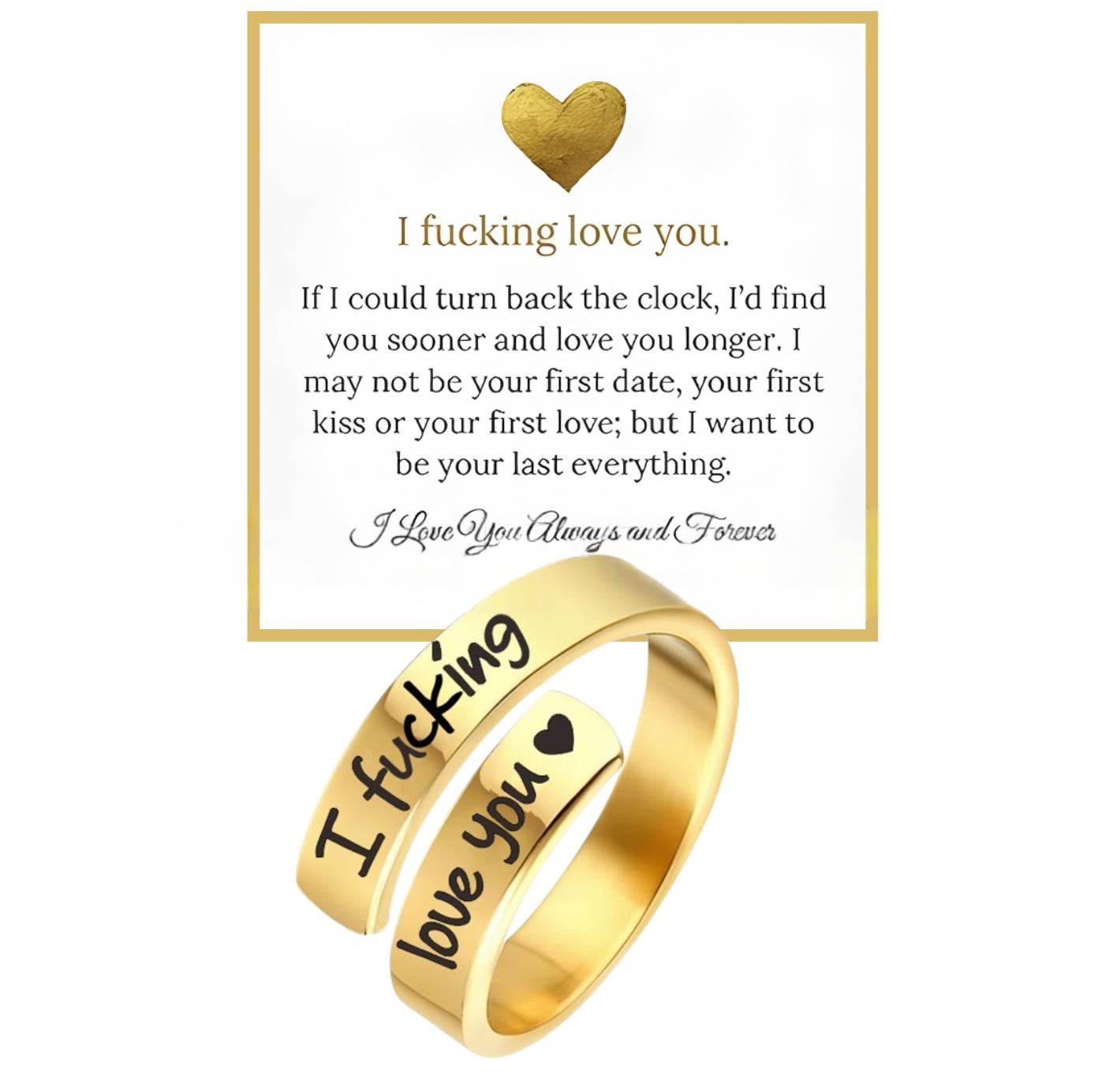 I Fuckin Love You Ring - Etsy