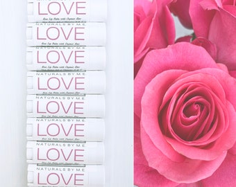 Rose Lip Balm, Organic Unrefined Shea Butter, Coconut Oil, Local Beeswax, Rose Essential Oil