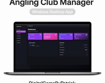 Angling Club Manager | Fishing Club Software | Member Tracker | Finances & Meetings Log | Windows Desktop App
