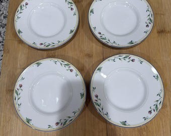 Vintage Lot of 4 MIKASA 6” Fine China Saucers Floretta L3109 *