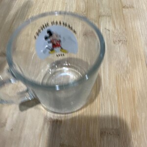 Vintage Disney Magician Mickey Mouse 1937 Clear Glass Coffee Mug/Cup * 画像 4