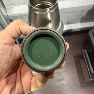 VINTAGE Stanley Aladdin Thermos Us-Made A-944dh Green Metal Vaccum Bottle USA * image 12