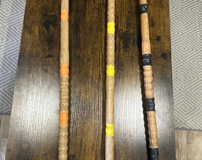 Vintage Light Yellow Wood Composite Croquet Ball - 3