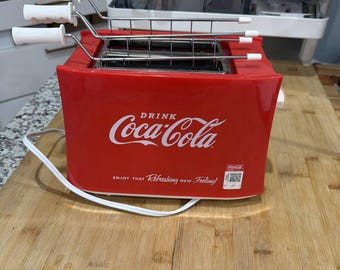 Nostalgia TCS2CK Adjustable Coca-Cola Grilled Cheese Toaster EZ-Clean Baskets  *