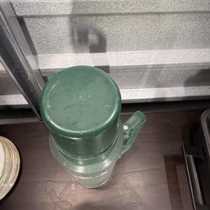 VINTAGE Stanley Aladdin Thermos Us-Made A-944dh Green Metal Vaccum Bottle USA * image 2