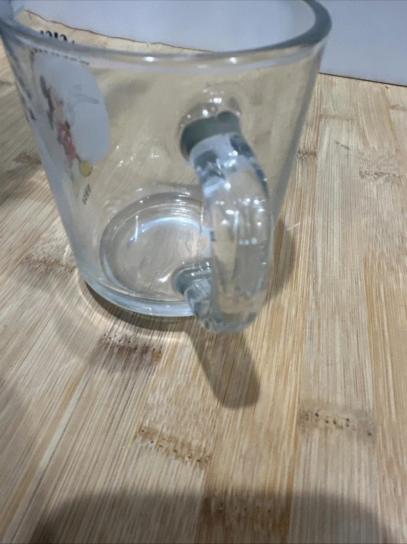 Vintage Disney Magician Mickey Mouse 1937 Clear Glass Coffee Mug/Cup * 画像 3