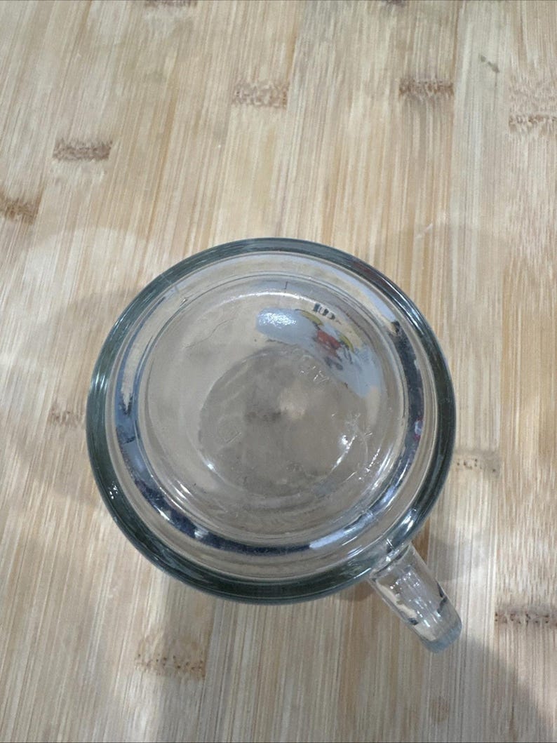 Vintage Disney Magician Mickey Mouse 1937 Clear Glass Coffee Mug/Cup * 画像 6