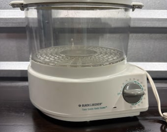 Black & Decker Flavor Scenter Handy Steamer White Vegetable Rice Cooker HS800 *