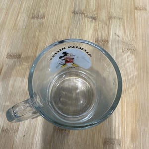Vintage Disney Magician Mickey Mouse 1937 Clear Glass Coffee Mug/Cup * 画像 5