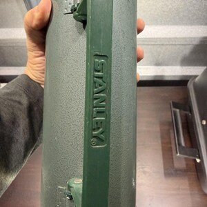 VINTAGE Stanley Aladdin Thermos Us-Made A-944dh Green Metal Vaccum Bottle USA * image 5