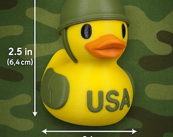 3D Printed Army Duck: Patriotic Jeep Ducking Gag Gift