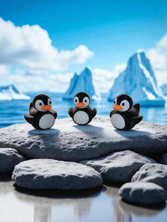 3D Printed Penguin Jeep Ducks: Winter Car Decor - PLA Figurine