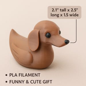 3D Printed Dachshund Duck: Funny Jeep Ducking Gift