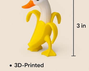 3D Printed Ducknana Figurine: Funny Jeep Duck Alternative