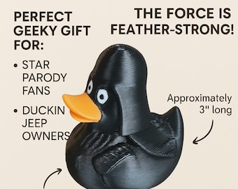 3D Printed Darth Duck: Geeky Star Parody Rubber Duck