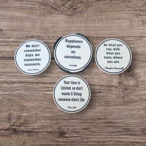 Inspirational Quote Coasters - Set of 4 Motivational Affirmations