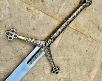 Scottish Claymore Sword, J2 Steel, Medieval Highland Sword, Anniversary Gift