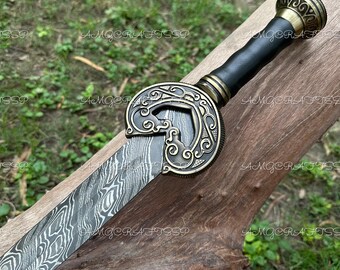 Handmade Viking Sword, Hand Forged Sword, Damascus Sword, Long Sword, Medieval Sword, Sword, Wedding Gift, Groomsmen Gift, Viking Gifts