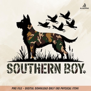 Southern Boy Hunting Dog Camo PNG, Duck Hunting, Outdoorsman Clipart, Rustic Country, Hunting Lab, Camouflage Dog, Southern Lifestyle PNG