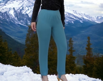 50s Ski Stirrup Pants High Waist Blue Jack Winter Resort XS XXS Vintage